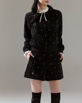 Pearl quilted jumper (Black)