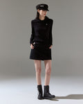 Fair Liar Detachable Collar Ribbon knit - Black