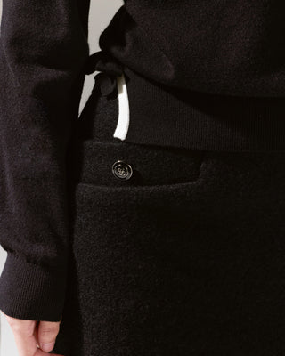 Fair Liar Detachable Collar Ribbon knit (Black)