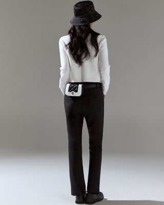 Flower Jacquard Open Ribbon Cardigan (Ivory)