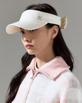 Detachable back ribbon visor - Cream