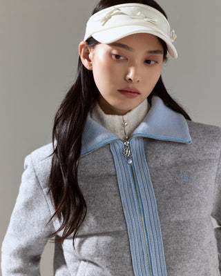 Fair Liar Leather Ribbon Visor (Cream)