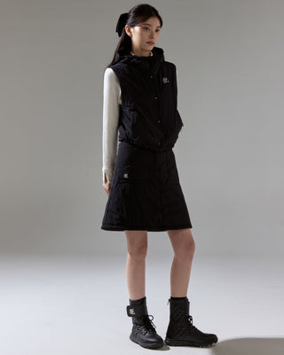 Padded flare Mid Length skirt (Black)