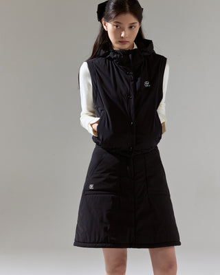 Fair Liar Cropped Puffy Vest (Black)