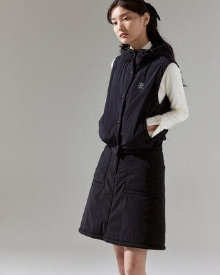 Fair Liar Cropped Puffy Vest (Black)