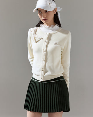 Big Ribbon Point Cardigan (Cream)
