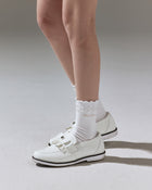 Frill Ribbon Golf Shoes (White)
