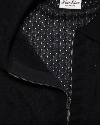 Scassi Collar ZipUp Cardigan (Black)