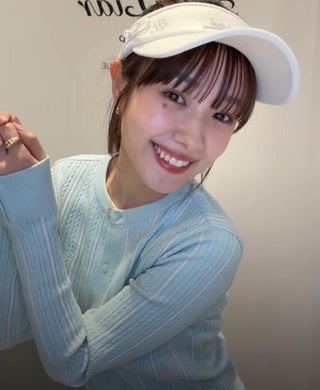 Fair Liar Leather Ribbon Visor (Cream)