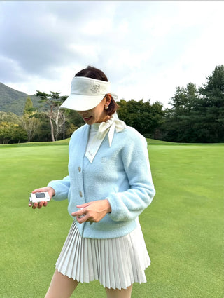 [FL Sig] Pearl Flared Pleats Skirt (Ivory)