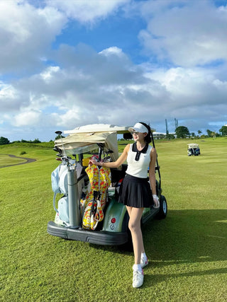 Crochet Collar Sleeveless Knit (White)