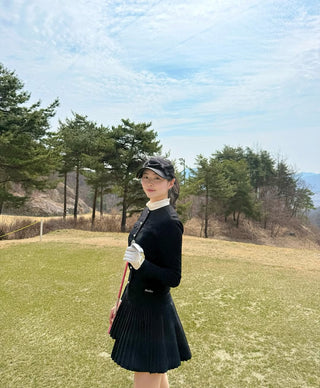 Lace Scallop Cardigan (Black)