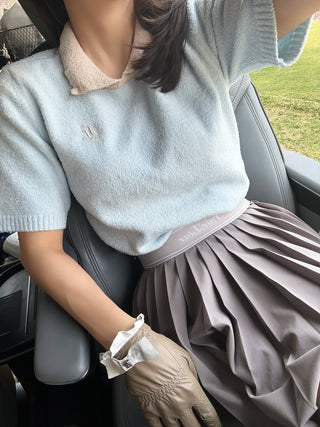 Fluffy Cropped Knit (Blue)