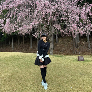 Lace Double Flare Skirt (Black)
