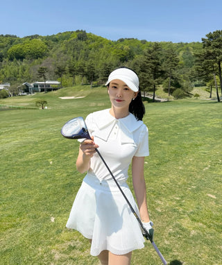 Mesh Double Collar T-Shirt (White)