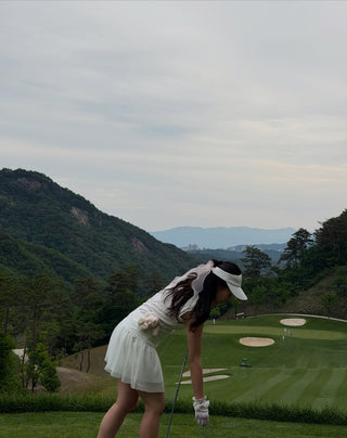 Tulle Drape Skirt (White)