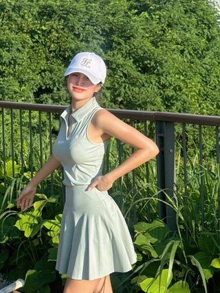 Lucé Halter Sleeveless T-Shirt (Mint)