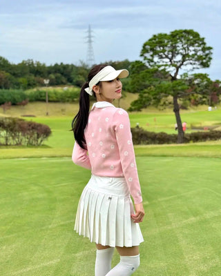 Flower Point Jacquard Knit (Pink)