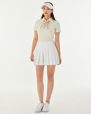 Fair Liar Silk Scarf Set T Shirt (Cream)