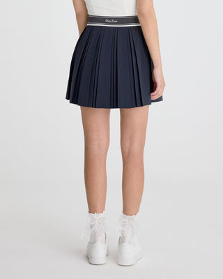 Double Pleated Band Skirt (Charcoal Grey)