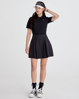 Puff Sleeve Collar T Shirt (Black)