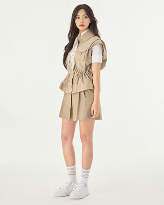 Hidden Culottes Short Pants (Beige)
