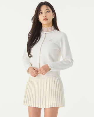 Pearl Ribbon Jacket Cardigan (White)