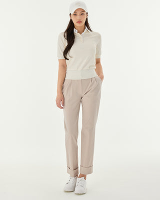 Lettering Jacquard T Shirt (Cream)