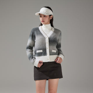 Gradient Windproof Cardigan (Grey)