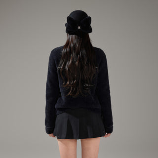 Stitch Windproof Cardigan (Black)