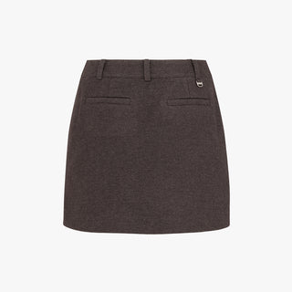 Brushed H-line Skirt (Charcoal Grey)