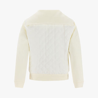 Tweed Quilted Jumper (Ivory)