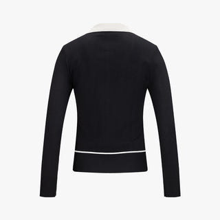 Flat Collar Ribbon Knit (Black)