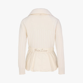 Knit Collar Down Jumper (Cream)