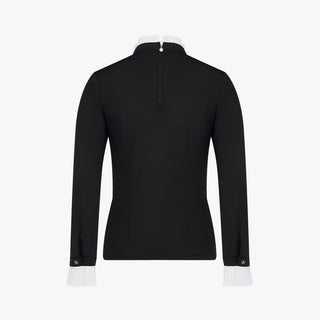 Pleats Turtle-neck Tshirt (Black)