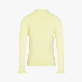 Flat Collar Open Pointed Knit (Lime)