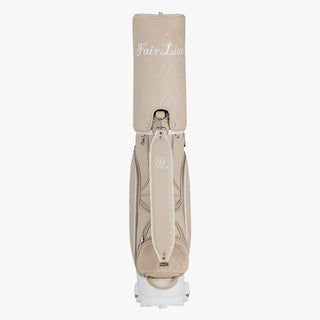 Herringbone Wheel Golf Bag (Beige)