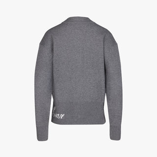 Loose-fit V Cardigan (Charcoal Grey)