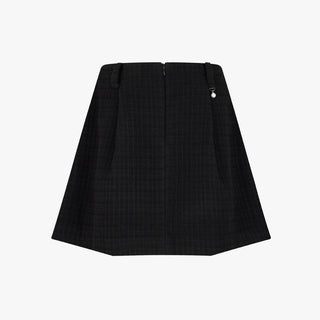 Tweed Balloon Skirt (Black)