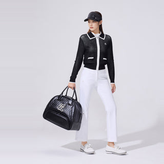 Zip-up Cool Mesh Cardigan (Black)