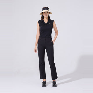 Pearl Ribbon Sleeveless T-Shirt (Black)