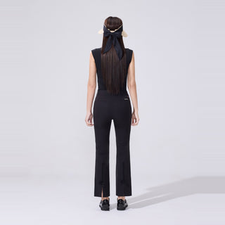 Pearl Ribbon Sleeveless T-Shirt (Black)