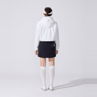 Folded A-line skirt (Black)