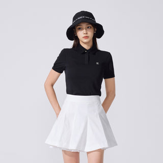 Petit Collar Logo Jacquard  T-Shirt (White)