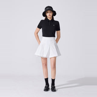 Lace Collar Puff Sleeve T-Shirt (Black)