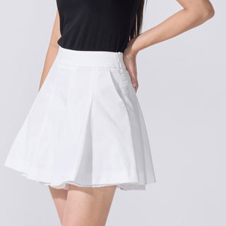 Lace Double Flare Skirt (White)