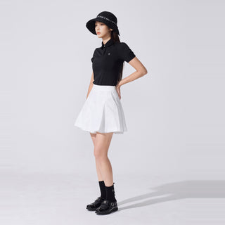 Lace Collar Puff Sleeve T-Shirt (Black)