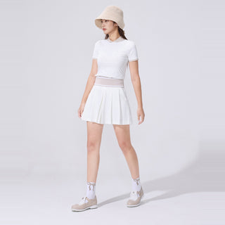 Lace Collar Puff Sleeve T-Shirt (Black)