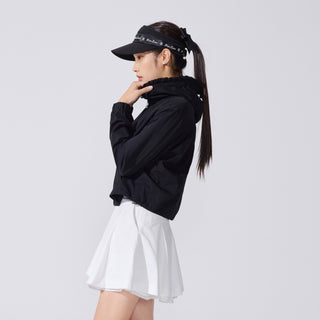 Lace Collar Puff Sleeve T-Shirt (Black)