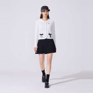 Ankle Frill Ribbon Socks (Black)
